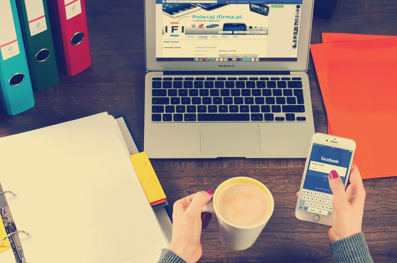 Home laptop, iphone, workspace, hands, coffee, binders, facebook, social media, social networking, working, notebook, desk, work, office, business, macbook, connection, networking, technology, wireless, facebook, facebook, social media, social media, social media, social media, social media